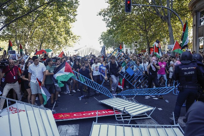 Manifestantes propalestinos. 