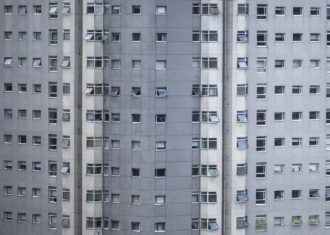 Un bloque de viviendas.