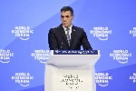 Foto de archivo de Pedro Sánchez en Davos.