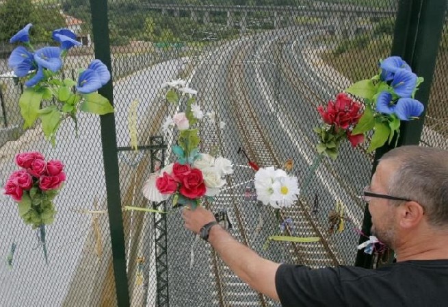 Accidente ferroviario, en Angrois.