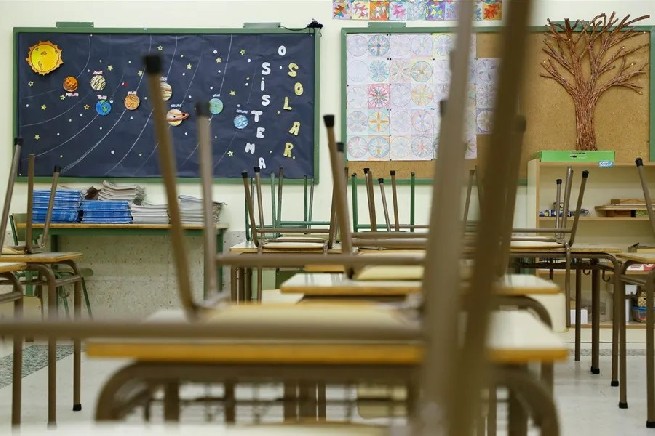 Foto de archivo de una aula.