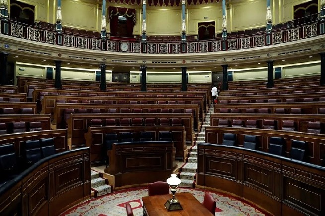 Foto de archivo del hemiciclo vacío.