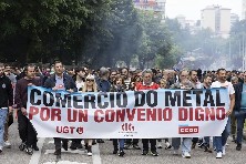 Manifestación de trabajadores del metal.
