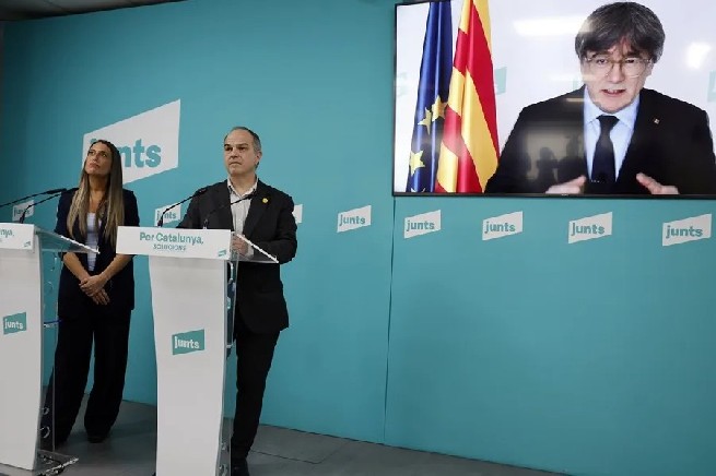 Jordi Turull, y Miriam Nogueras. 