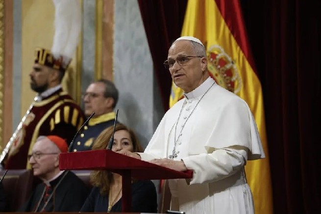 El papa, en el hemiciclo del Congreso.