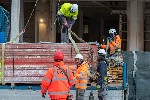 Trabajadores en una obra.