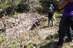 Trabajos para localizar una fosa.