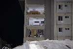 Vista de un edificio tras el terremoto.
