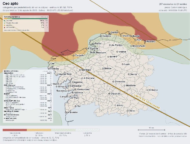 Mapa do prognóstico meteorolóxico. 