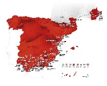 Mapa de La Vuelta 2026.