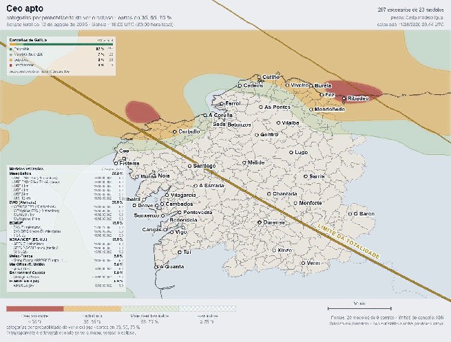 Mapa do prognóstico meteorolóxico. 