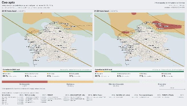 Mapa do prognóstico meteorolóxico. 