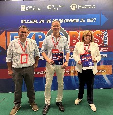 Un equipo de ExpoBus Iberia, en Madrid.