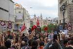 Un grupo de manifestantes. 