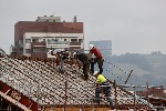 Trabajadores en una obra.