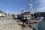 Foto de archivo de barcos pesqueros.