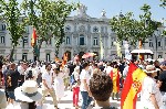 Vista de la concentración en Madrid. 