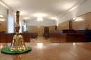 Foto de archivo de archivo de una sala del juzgado.