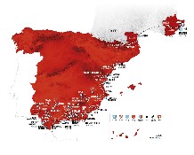Mapa de La Vuelta 2026.