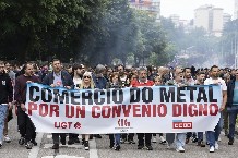 Manifestación de trabajadores del metal.